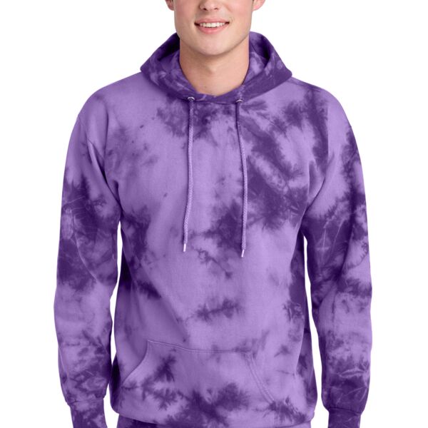 Embroidered Crystal Tie Dye Pullover Hoodie Thumbnail